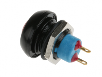 Apem IPP3SAD6 кнопка, Ø 12 mm, Momentary, NO, 5A 28VDC, red, IP69K, harsh environments