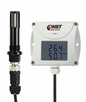 Comet T3511P Ethernet датчик температури та вологості, 1ch, up to 25 bars, -30 to +105 °C, 0 to 100% RH, LCD, 1m cable