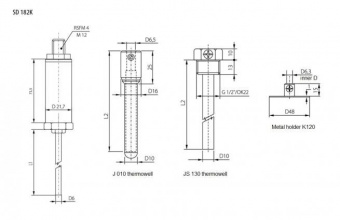 Sensit SD182 датчик температури, -50 до +150 °C, RS 485 / MODBUS, IP 65