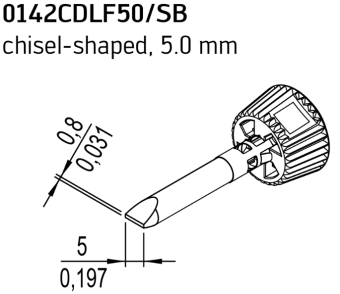 Kurtz Ersa 0142CDLF50/SB паяльне жало, chisel-shaped, 5.0 mm