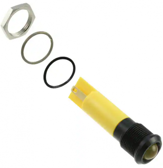 Apem Q12P6BXXY02E світлодіодний індикатор, Ø12mm, 2VDC, Yellow, IP67