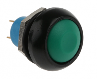 Apem IPP5SAD3 кнопка, Ø 12 mm, green, Momentary, NC/NO, 5A 28VDC, blue, IP69K, harsh environments