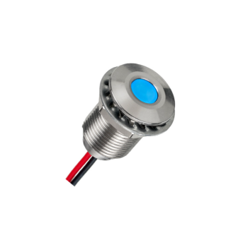 Apem Q10F5ANXXB24E світлодіодний індикатор, Ø10mm, 24 VDC, Blue, IP67