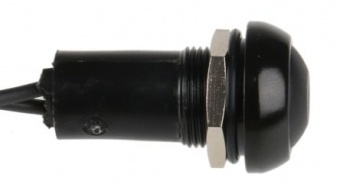 Apem ILP3FAD2 кнопка, Ø 12 mm, Momentary (NO), black actuator, 2 A 24 VDC, IP67
