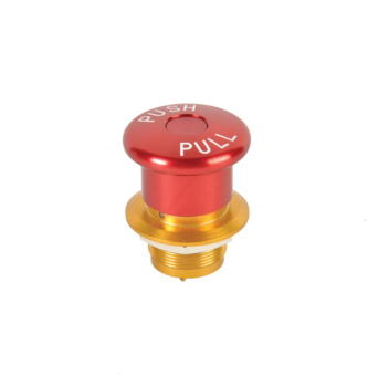 Apem ES1S41653001 кнопка аварійного відключення з маркуванням PUSH PULL,  Ø 22 mm, 2 NC, Heavy-duty, IP67