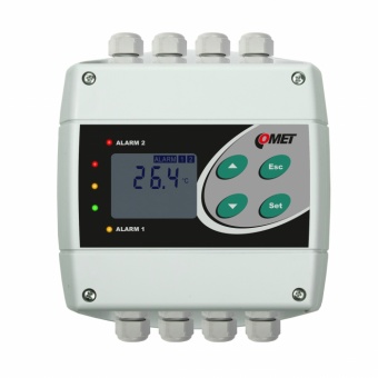 Comet H4431 регулятор температури з реле та RS485 виходами, 1ch, -200 to +600 °C, 2 relay output, 3 binary input, Pt1000, LCD
