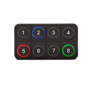 Apem PKI серія модульних клавіатур, 12-24 VDC, 1-15 keys, 1-3 rows, insert 15/24mm, RGB LED, CANbus, J1939, IP67/IP69K