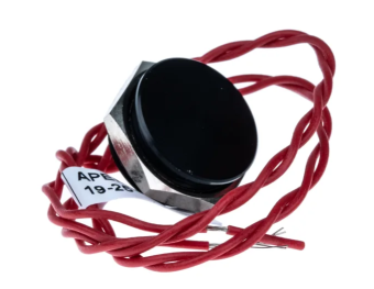 Apem PBAT5AF2000 п'єзокнопка, 16mm, NO, 200mA 24 VAC/DC, IP69K, 50 millions cycles, black color