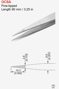 JBC 8002107 пінцет OCSA, 90 мм