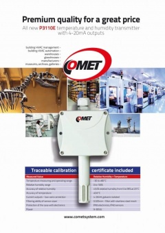 Comet P3110E датчик температури та вологості, 1ch, -30 to +80°C, 0 to 100 % RH, 4-20 mA