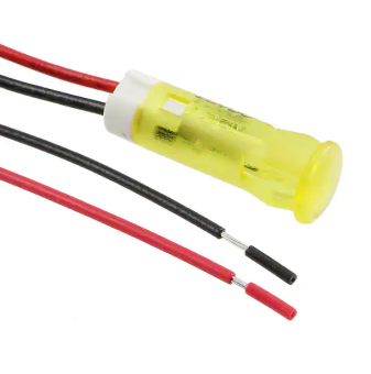 Apem QS63XXY06 світлодіодний індикатор, Ø6 mm, 6 VDC, Yellow