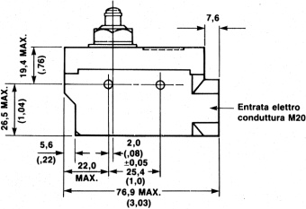 Honeywell BZE7-2RN2-C кінцевий вимикач, 1NC/1NO, IP65, SPDT, 15A Max