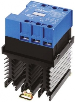 Celduc SIT865990 трехфазный твердотельный контактор, 3x50A, 24-510VAC