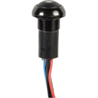 Apem IPR3FAD2L0G кнопка, Ø 12 mm, Momentary, NO, 5A 28VDC, black, green led, IP69K, harsh environments