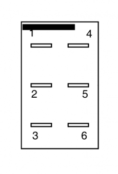 Apem KG472A2XXA21XX клавішний перемикач, DPDT, MOM-OFF-MOM, 10 A 12 VDC/8 A 24 VDC, black actuator, IP65