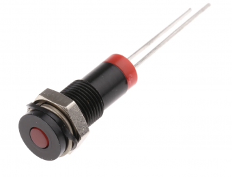 Apem Q6F6BXXR02E світлодіодний індикатор, Ø6mm, 1.8 - 3.8VDC, Red, IP67