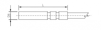 Sensit TR 050A-60 датчик температури з кабелем, 60 мм x ∅6 мм, TC K, 0 °C до +350 °C, IP 50, 2 м