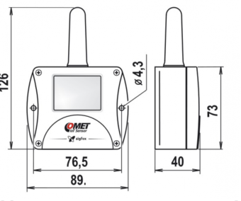 Comet W3810P Бездротовий термометр, гігрометр, IoT Sigfox