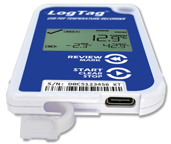 LogTag TRED30-16U Реєстратор температури, -40 до +99 °C, LCD, USB-C, IP61